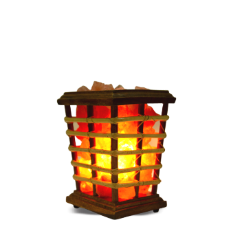 Wooden Basket Lamps